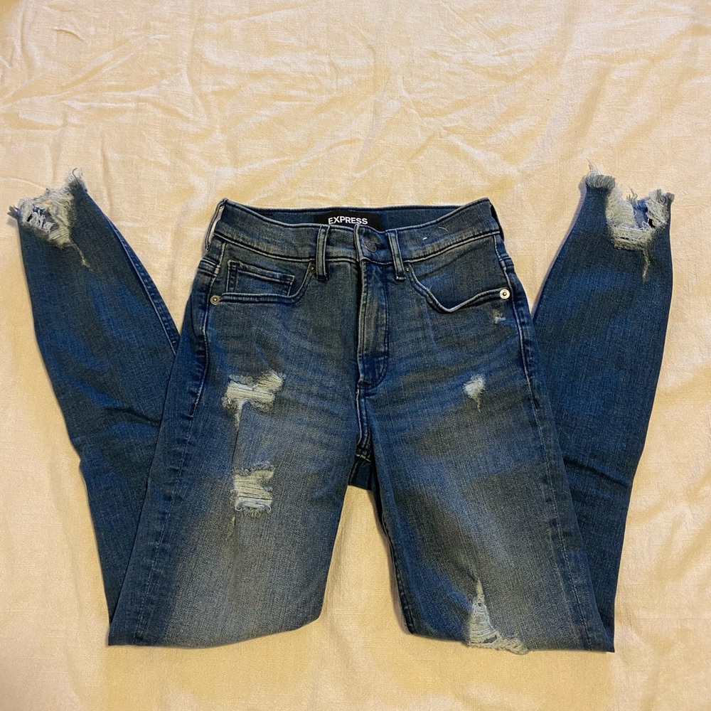 Express ankle skinnies